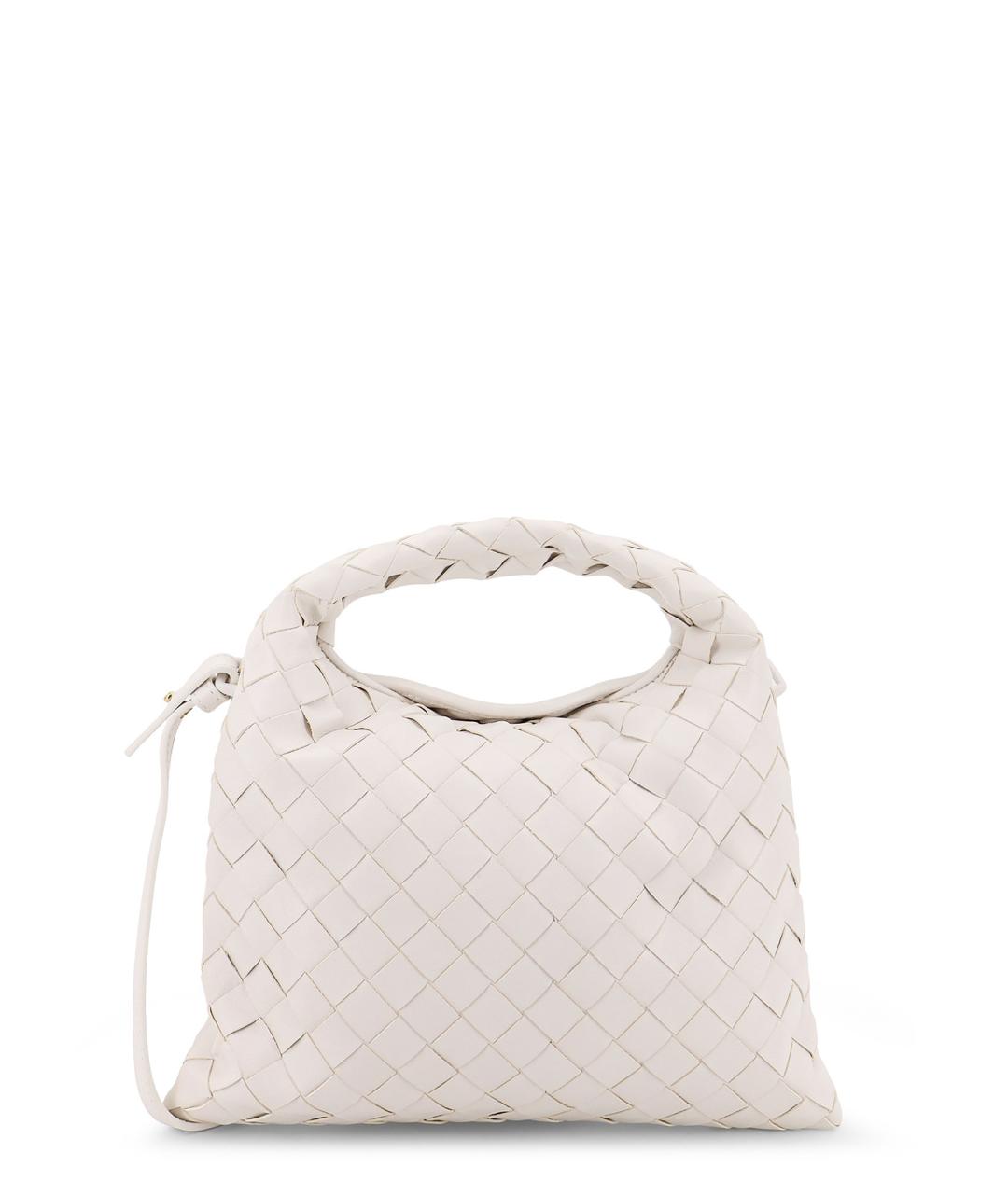 BOTTEGA VENETA Белая кожаная сумка с короткими ручками, фото 1