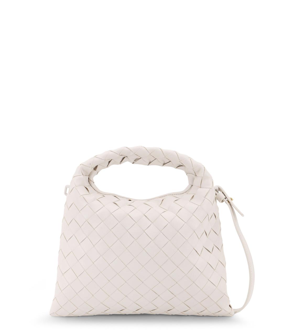BOTTEGA VENETA Белая кожаная сумка с короткими ручками, фото 2