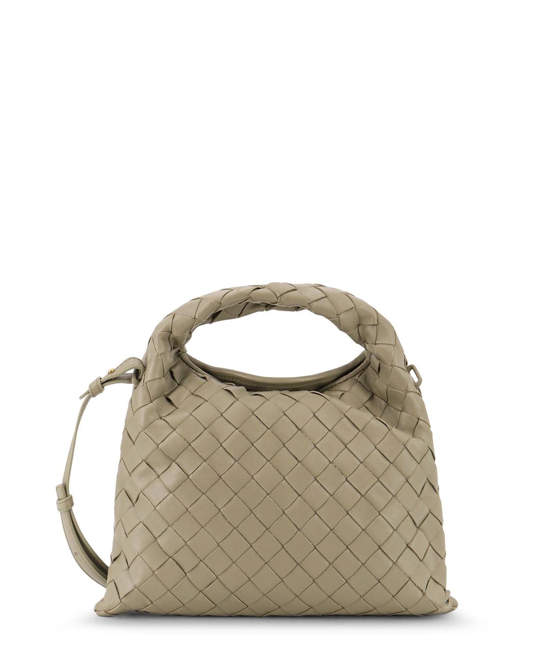 BOTTEGA VENETA Бежевая кожаная сумка с короткими ручками, фото 1