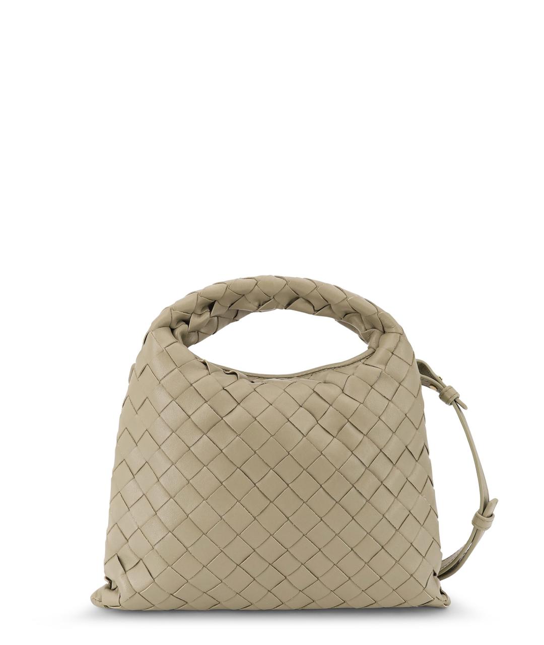 BOTTEGA VENETA Бежевая кожаная сумка с короткими ручками, фото 2