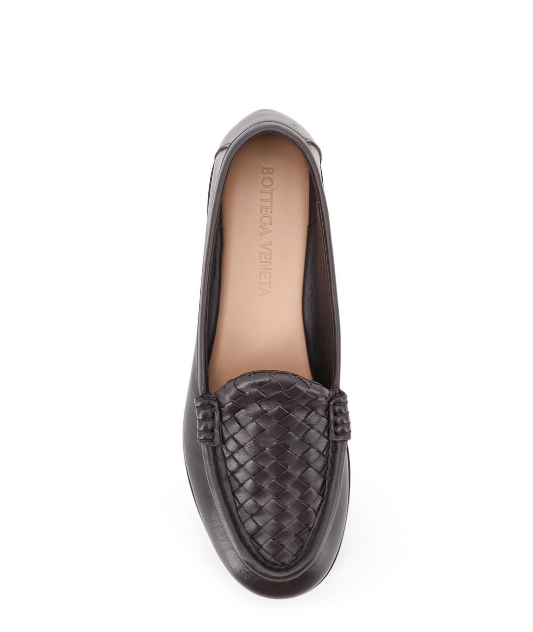 BOTTEGA VENETA Коричневые кожаные лоферы, фото 5