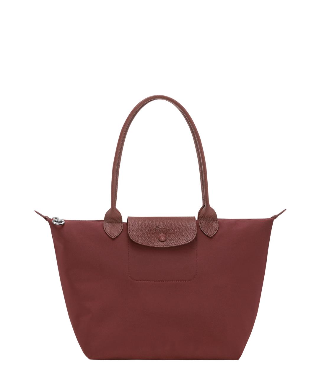 LONGCHAMP Бордовая синтетическая сумка тоут, фото 1