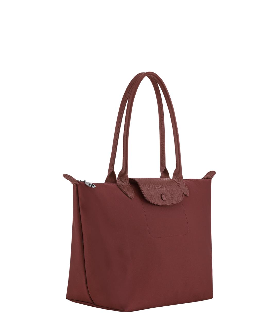 LONGCHAMP Бордовая синтетическая сумка тоут, фото 3