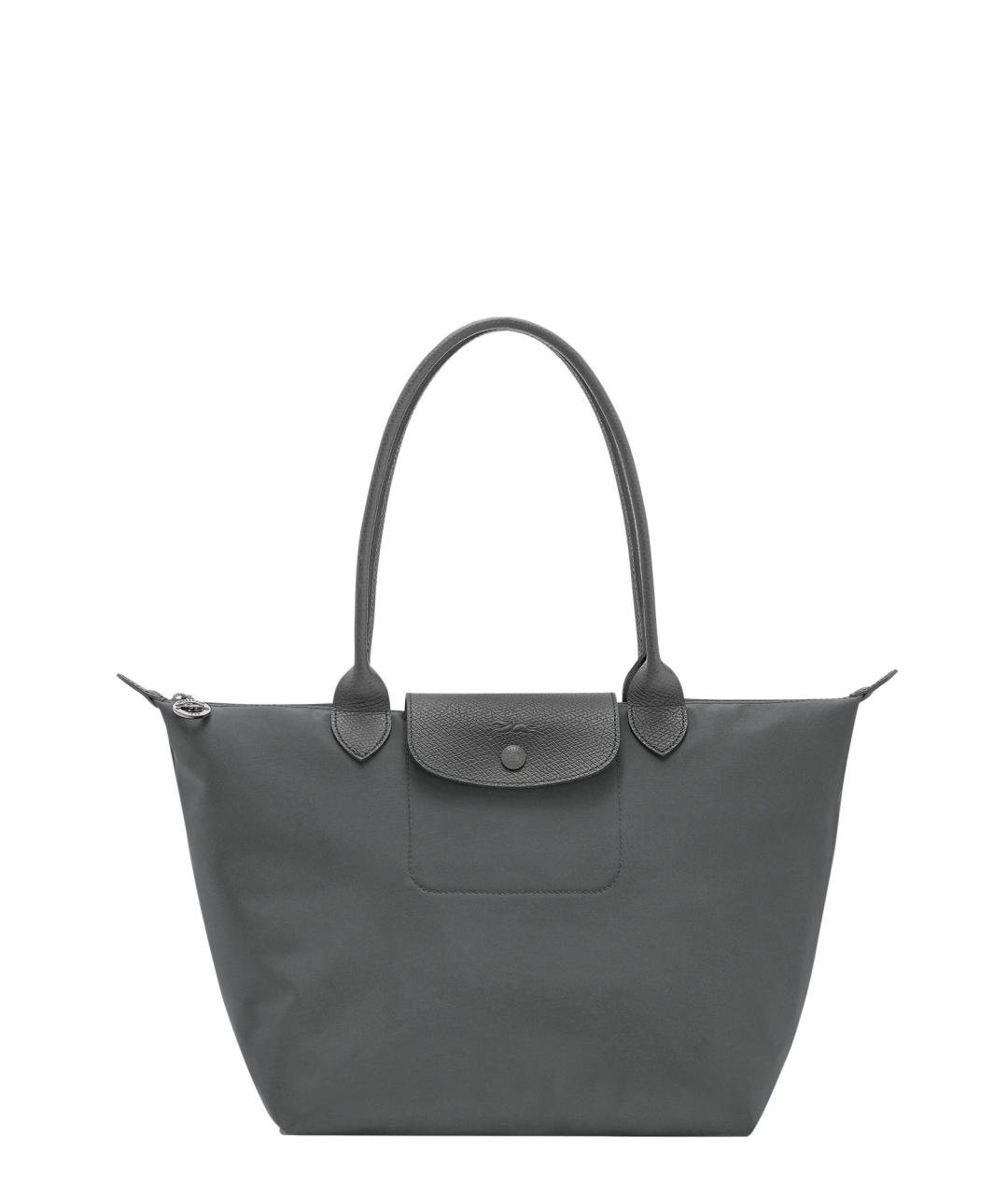 LONGCHAMP Антрацитовая синтетическая сумка тоут, фото 1
