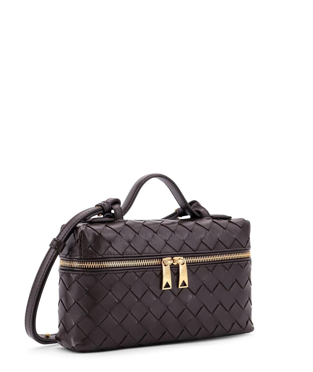BOTTEGA VENETA Коричневая кожаная сумка через плечо, фото 3