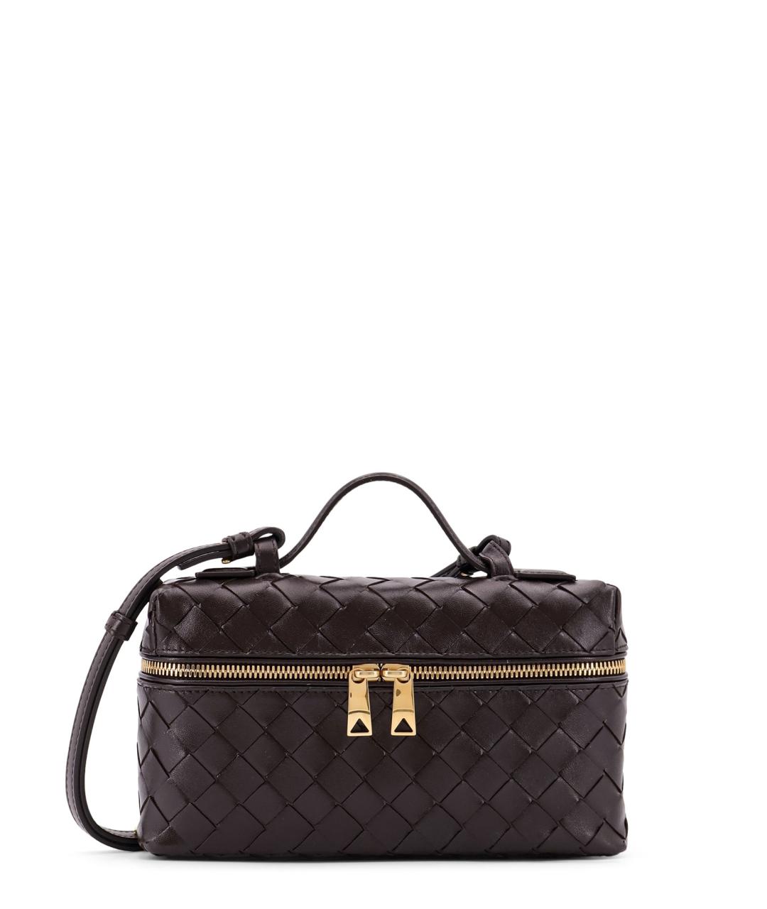 BOTTEGA VENETA Коричневая кожаная сумка через плечо, фото 1