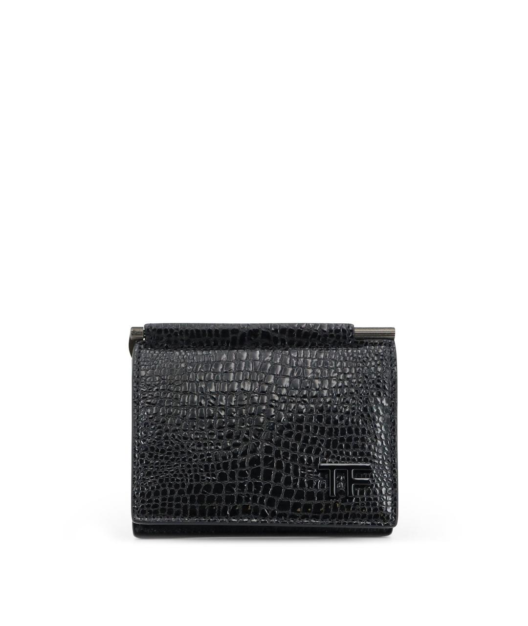 TOM FORD Черный кожаный кошелек, фото 1