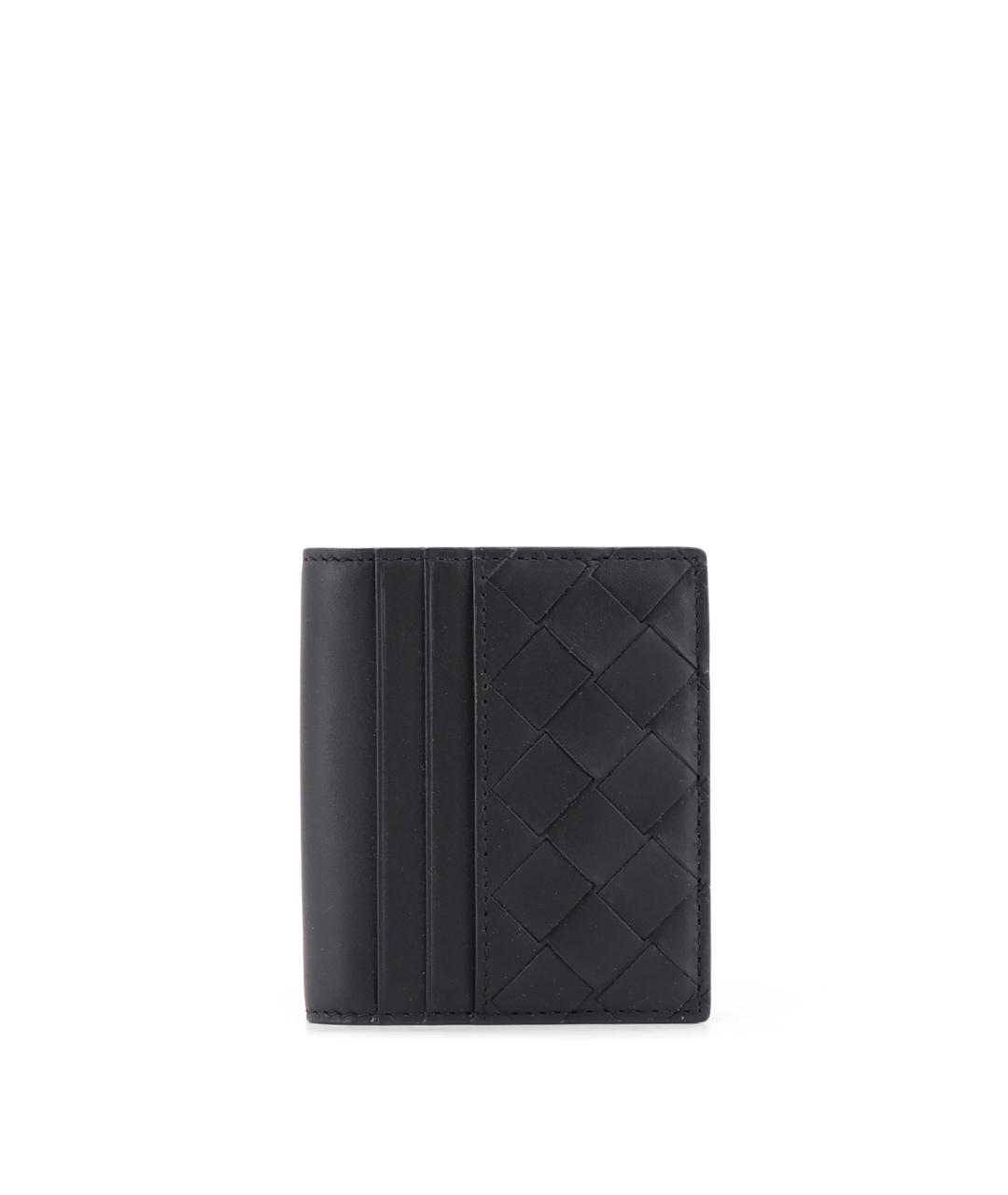 BOTTEGA VENETA Черный кожаный кошелек, фото 1