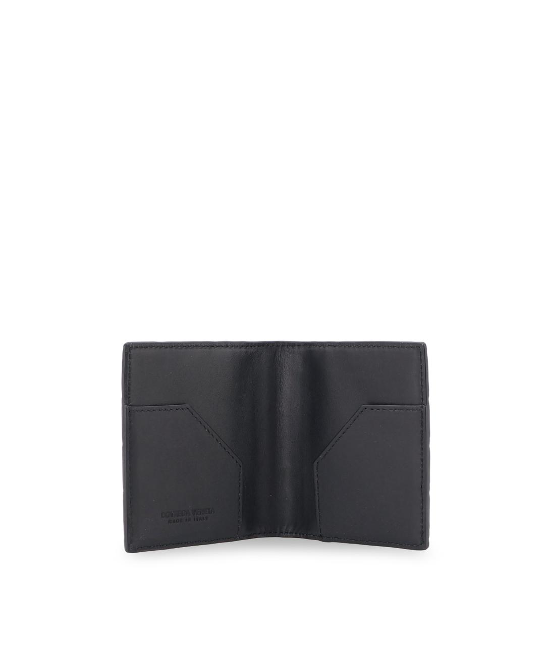 BOTTEGA VENETA Черный кожаный кошелек, фото 3