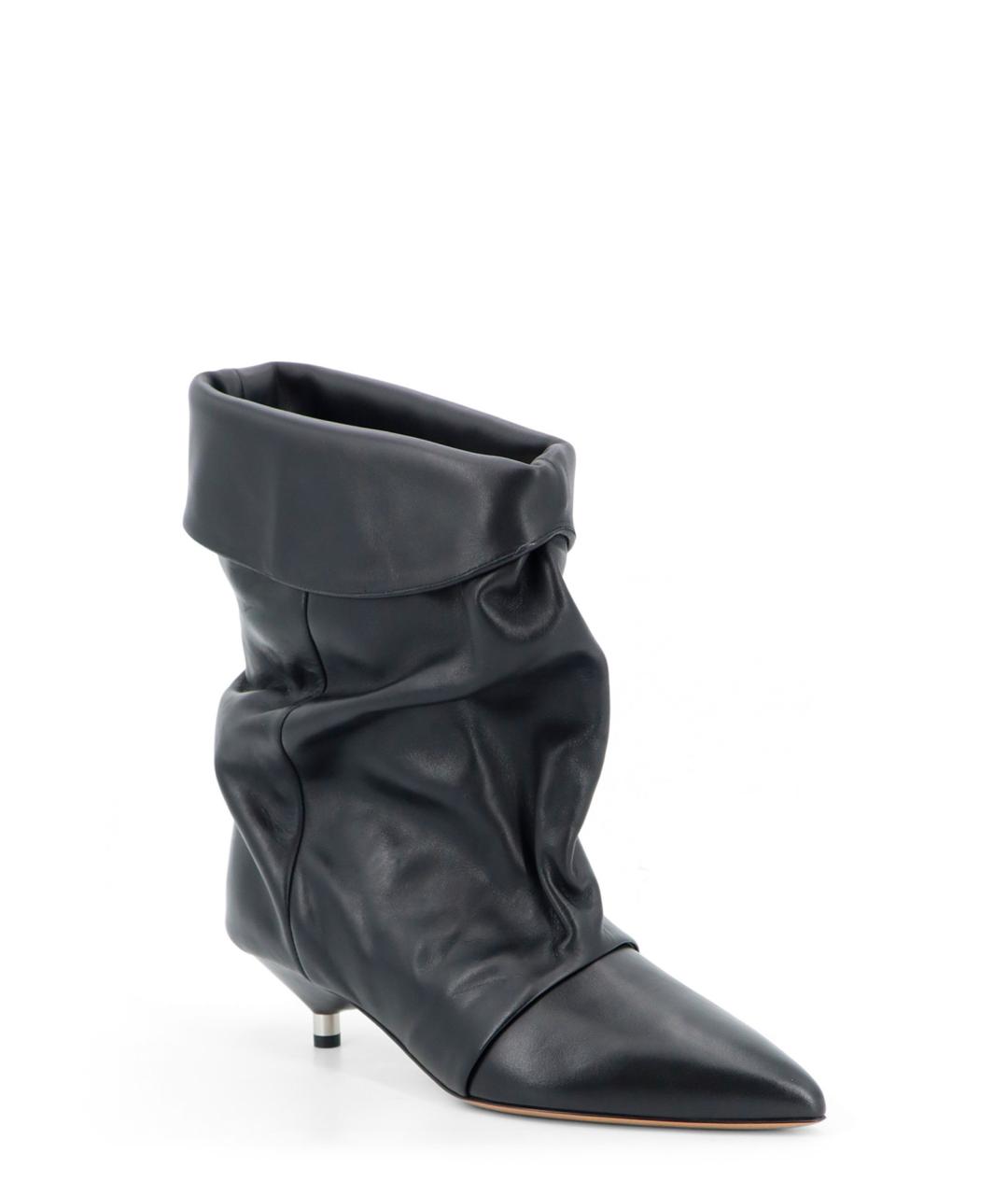 ISABEL MARANT Черные кожаные сапоги, фото 2