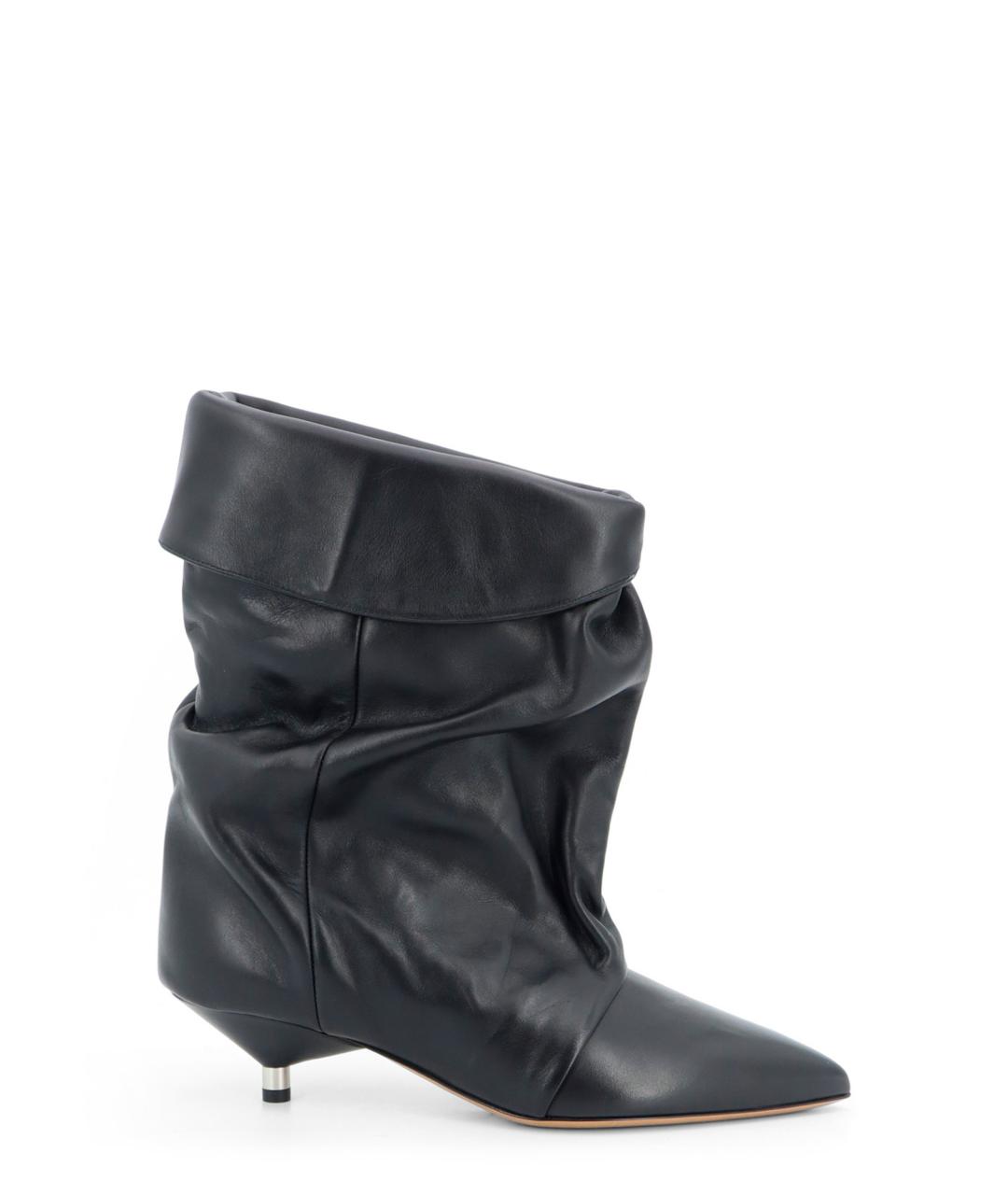 ISABEL MARANT Черные кожаные сапоги, фото 1