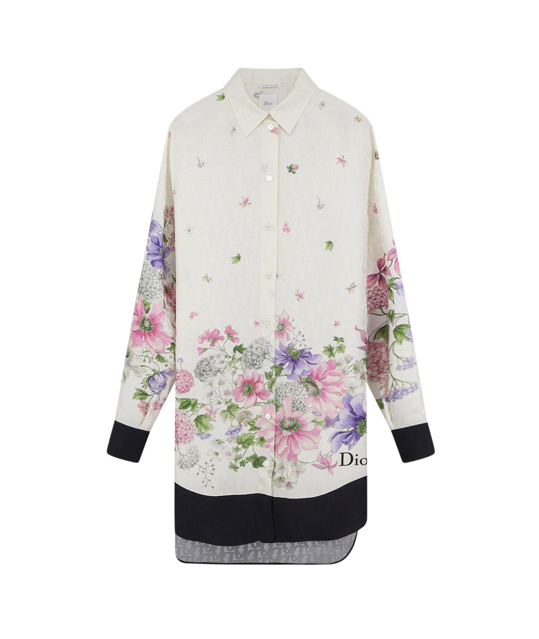CHRISTIAN DIOR Мульти шелковая рубашка, фото 1