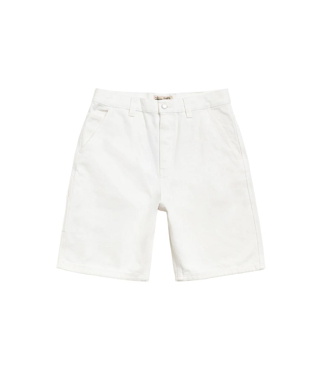 STUSSY Белые хлопковые шорты, фото 1