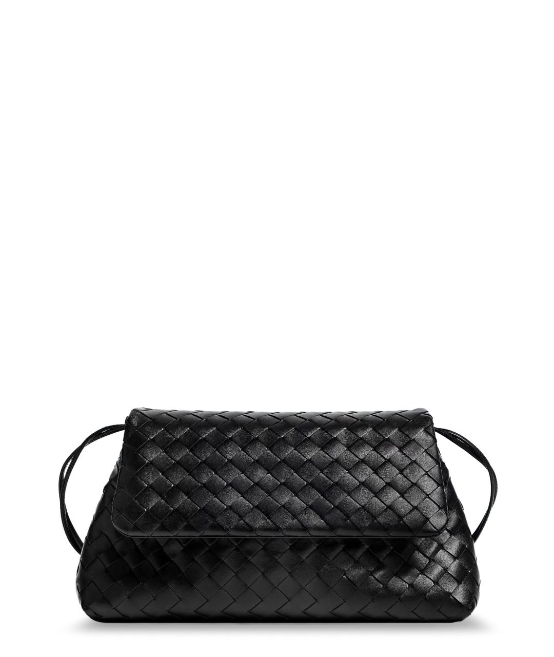 BOTTEGA VENETA Черная кожаная сумка через плечо, фото 1