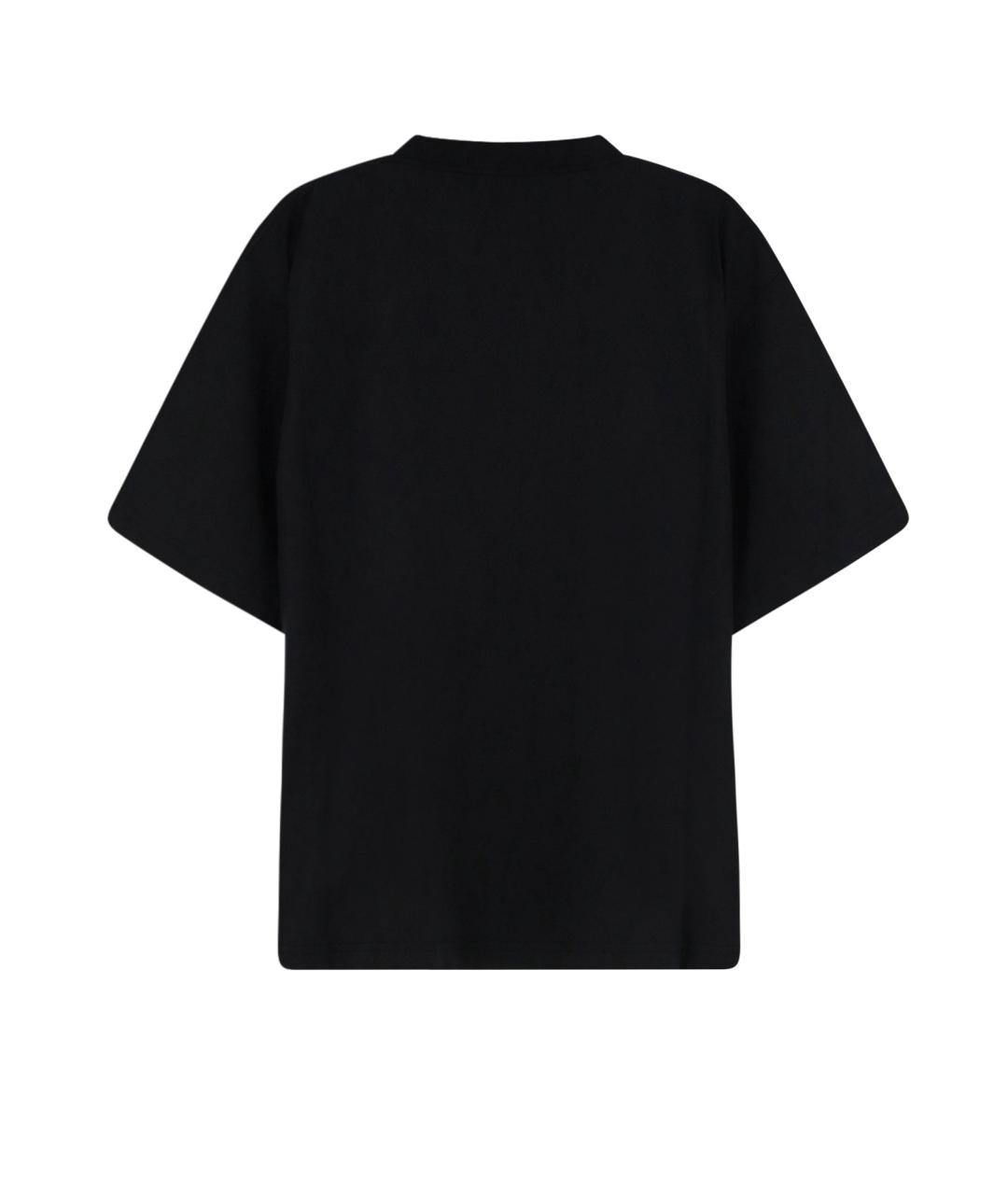 BALENCIAGA Черная хлопковая футболка, фото 2