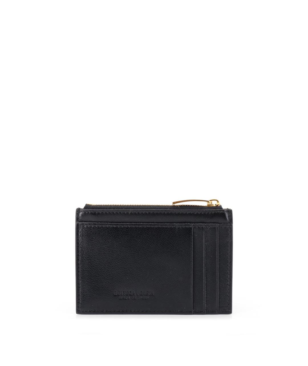 BOTTEGA VENETA Черный кожаный кошелек, фото 2