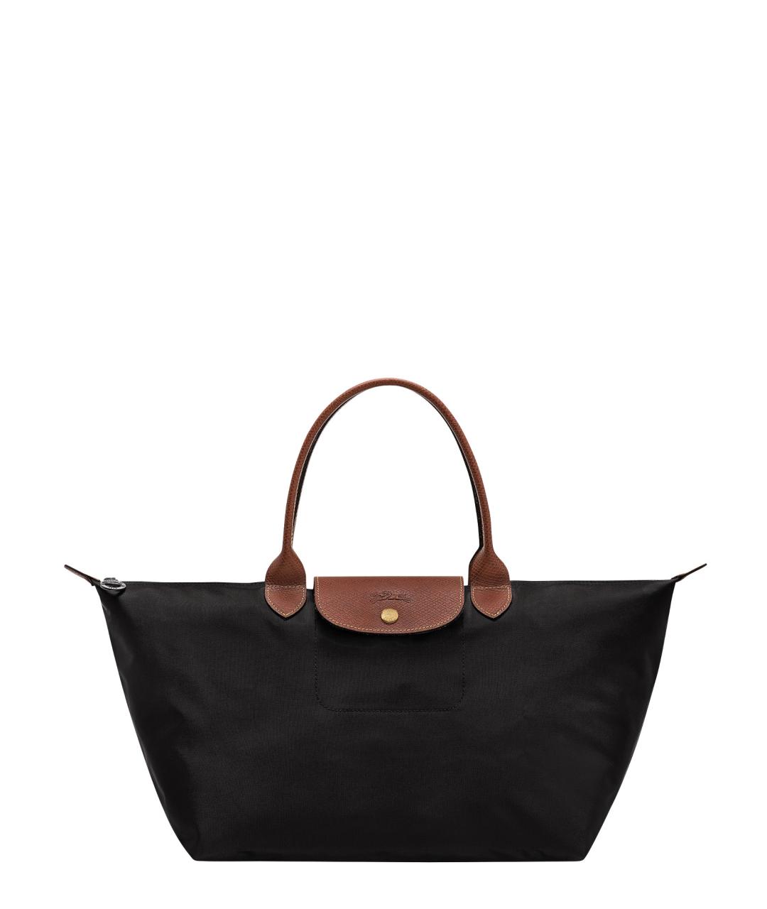 LONGCHAMP Черная синтетическая сумка тоут, фото 1