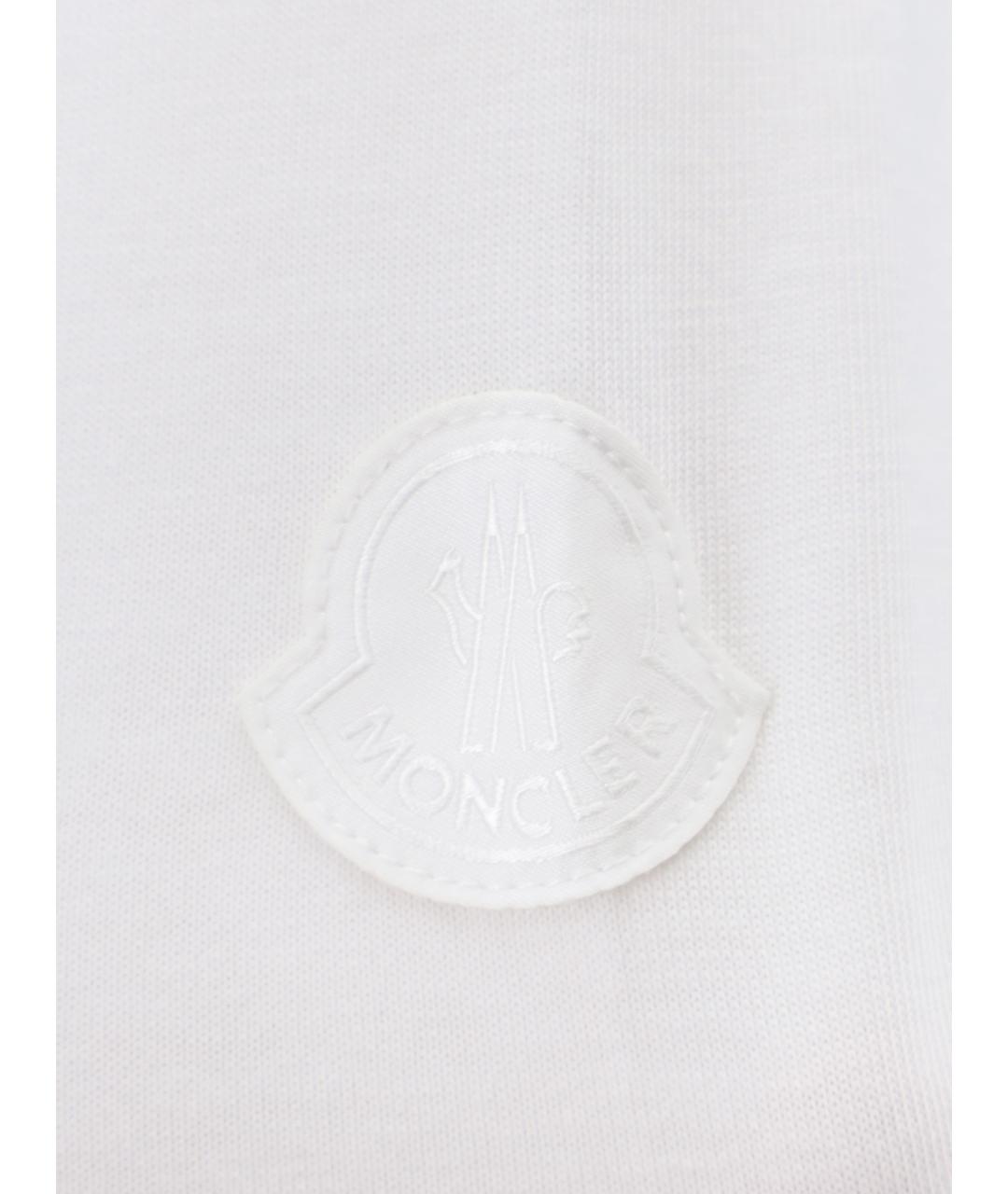 MONCLER Белая хлопковая футболка, фото 3