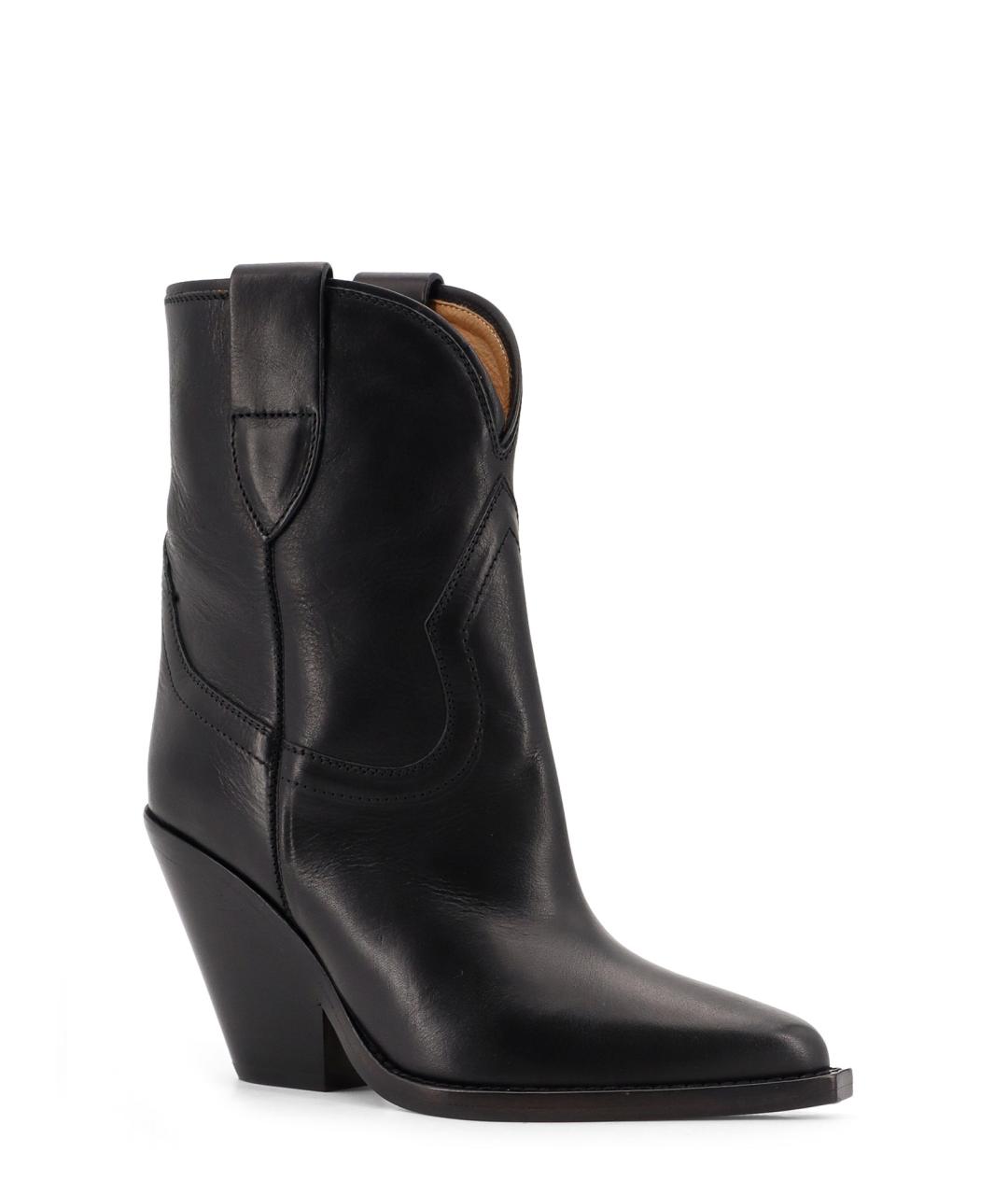 ISABEL MARANT Черные кожаные сапоги, фото 2