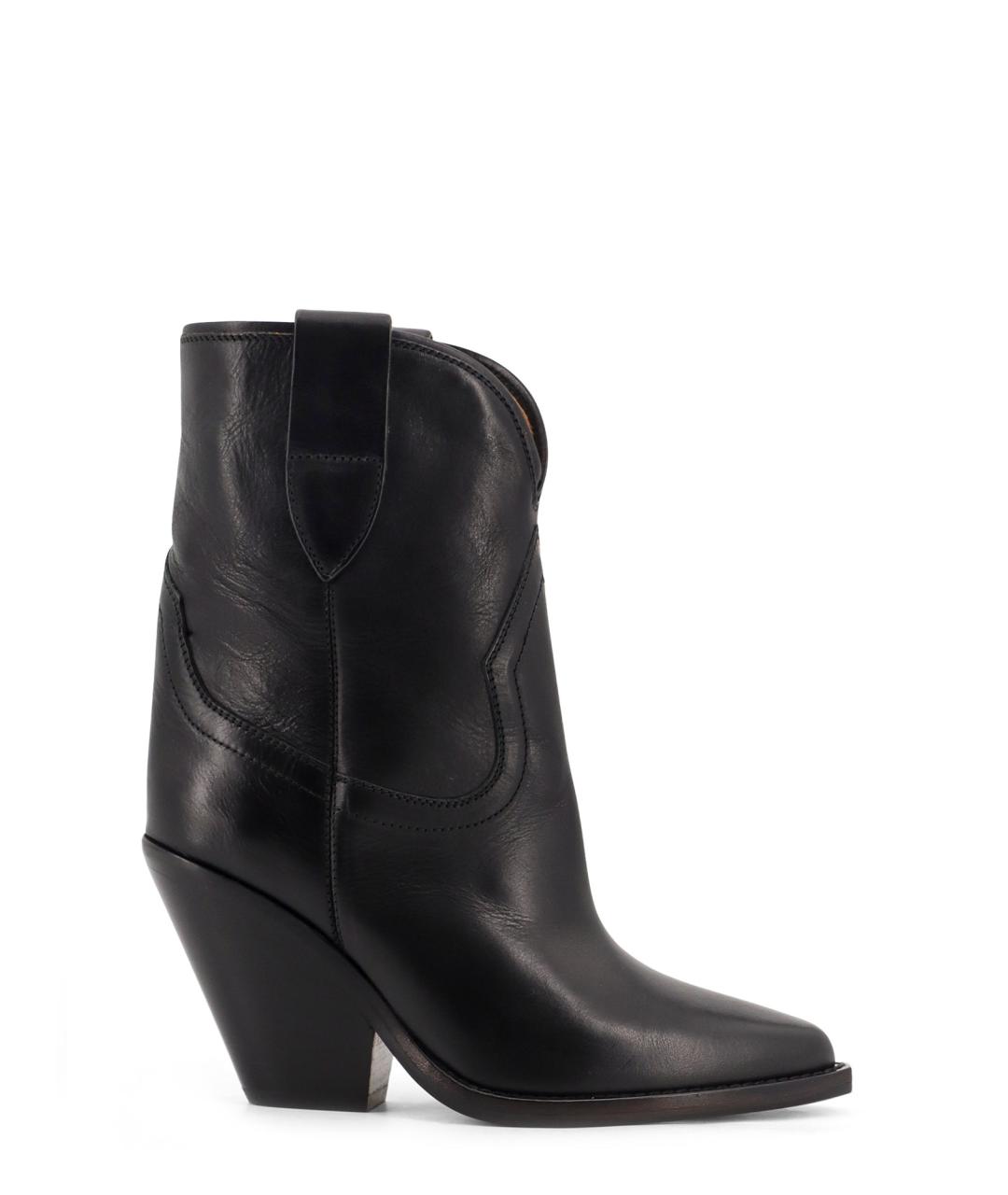 ISABEL MARANT Черные кожаные сапоги, фото 1