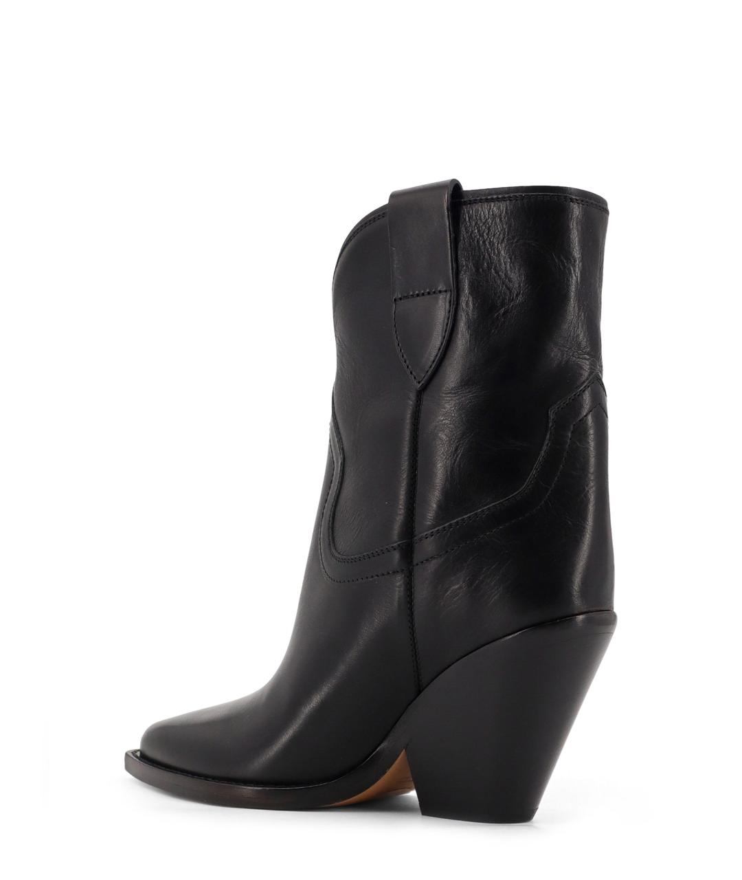 ISABEL MARANT Черные кожаные сапоги, фото 3