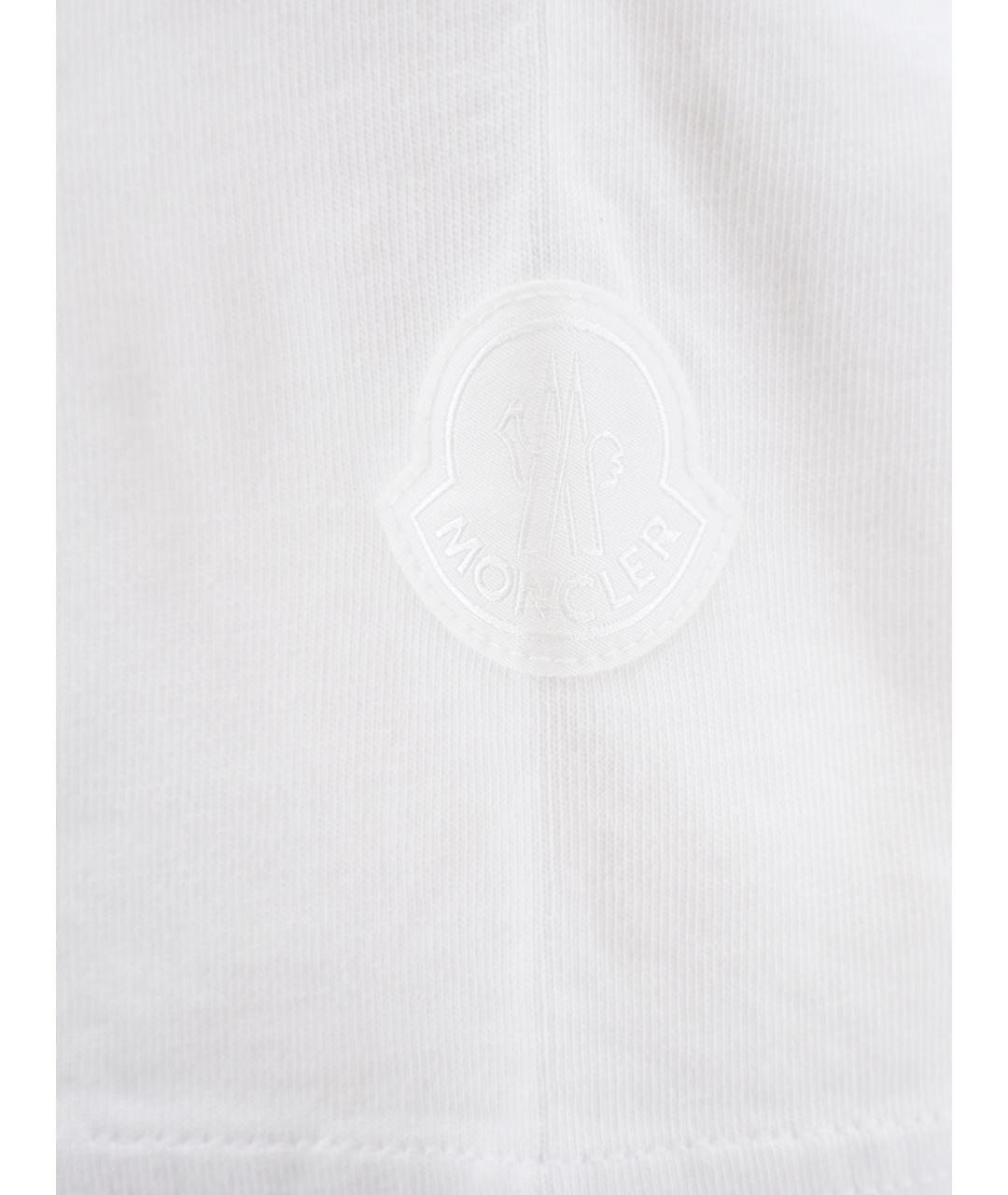 MONCLER Белая хлопковая футболка, фото 3