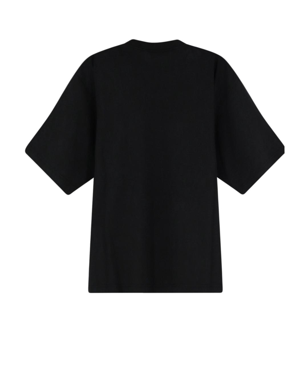 BALENCIAGA Черная хлопковая футболка, фото 2