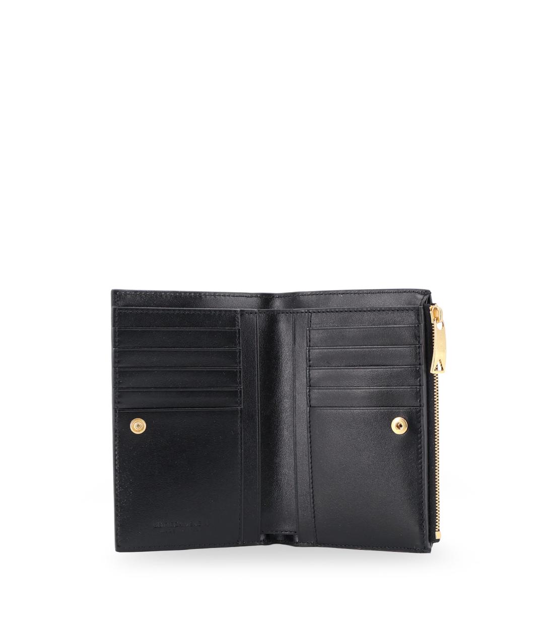 BOTTEGA VENETA Черный кожаный кошелек, фото 3