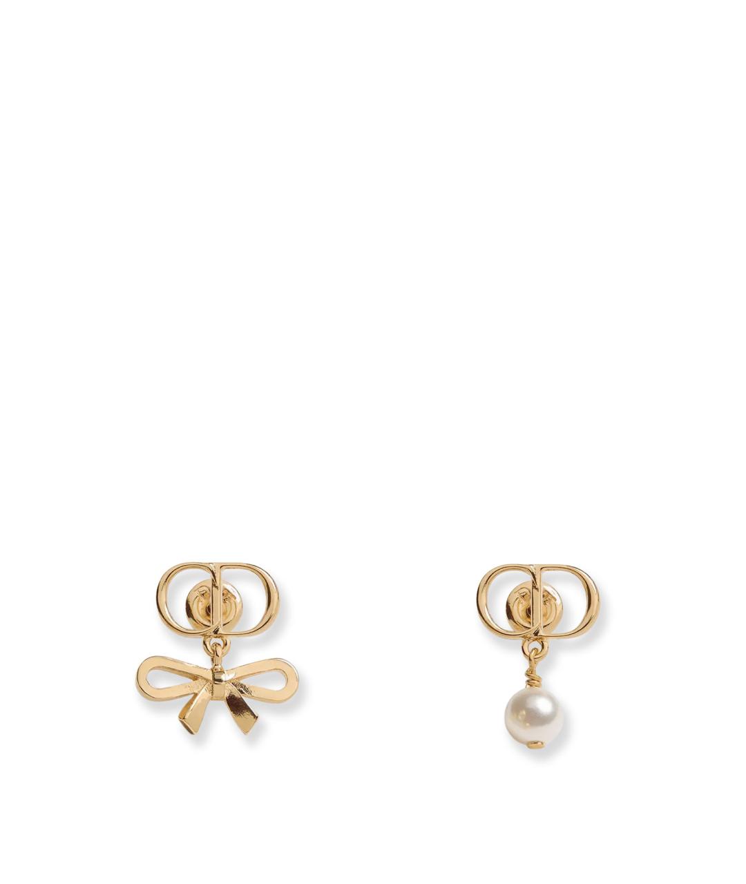 CHRISTIAN DIOR Золотые латунные серьги, фото 1