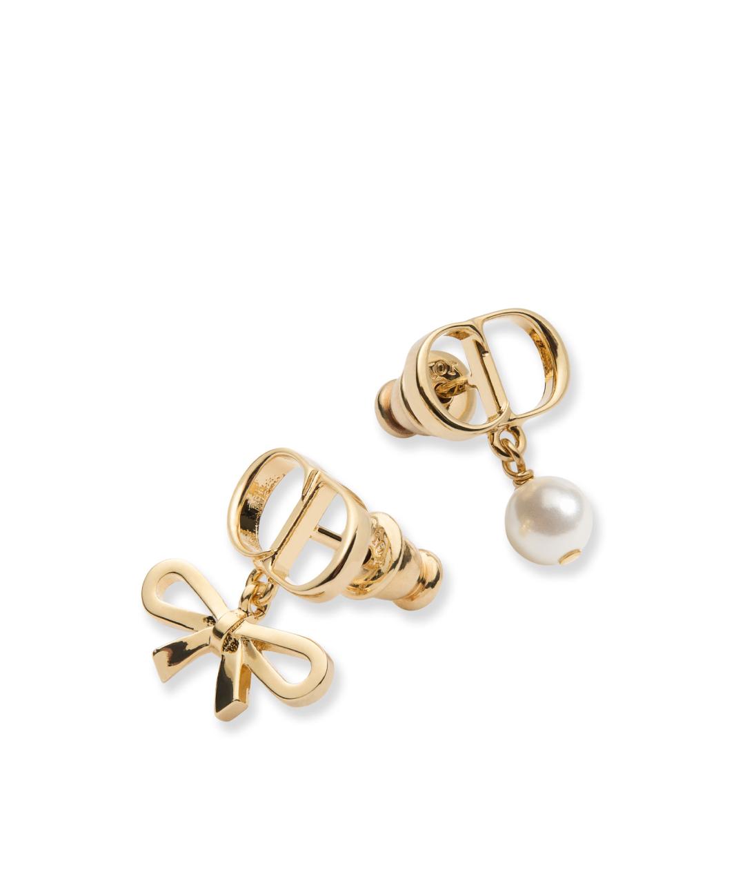 CHRISTIAN DIOR Золотые латунные серьги, фото 2