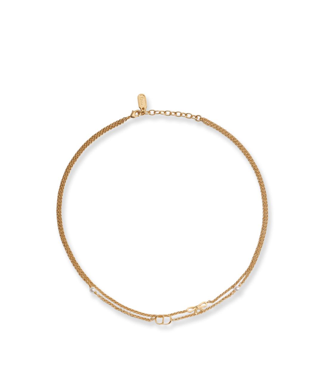 CHRISTIAN DIOR Золотое латунное колье, фото 1