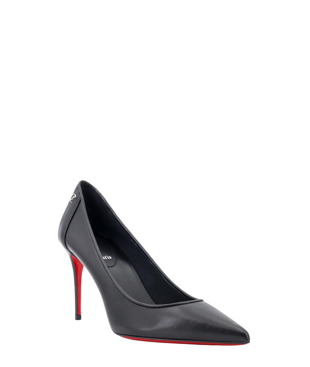 CHRISTIAN LOUBOUTIN Черные кожаные туфли, фото 2