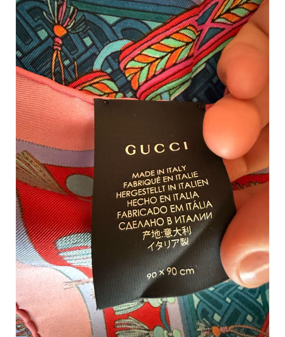 GUCCI Мульти шелковый платок, фото 4
