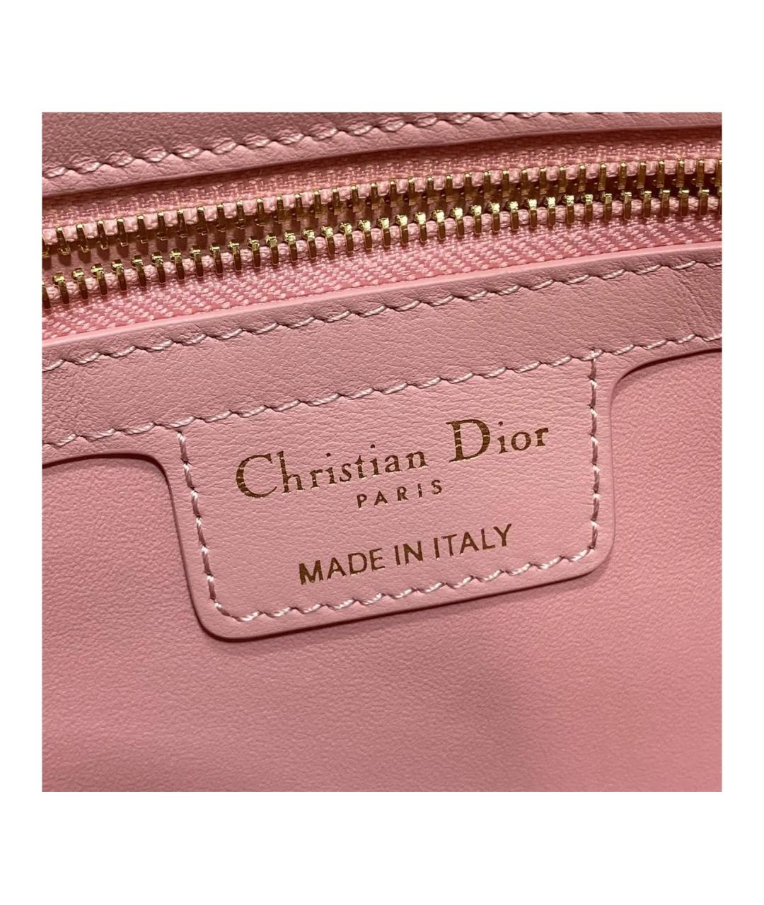 CHRISTIAN DIOR Розовая кожаная сумка через плечо, фото 2