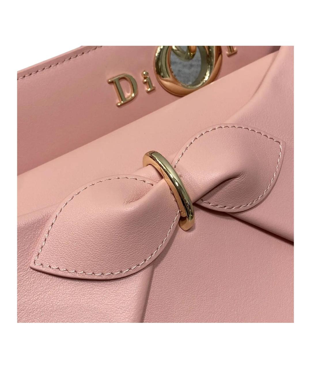 CHRISTIAN DIOR Розовая кожаная сумка через плечо, фото 4