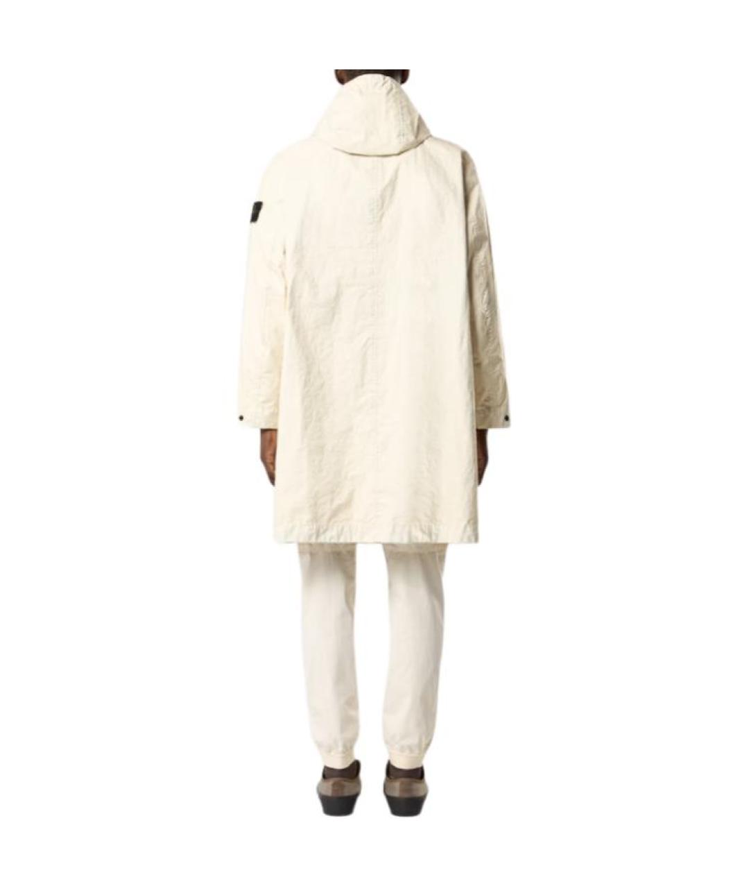 STONE ISLAND Белые прямые брюки, фото 4