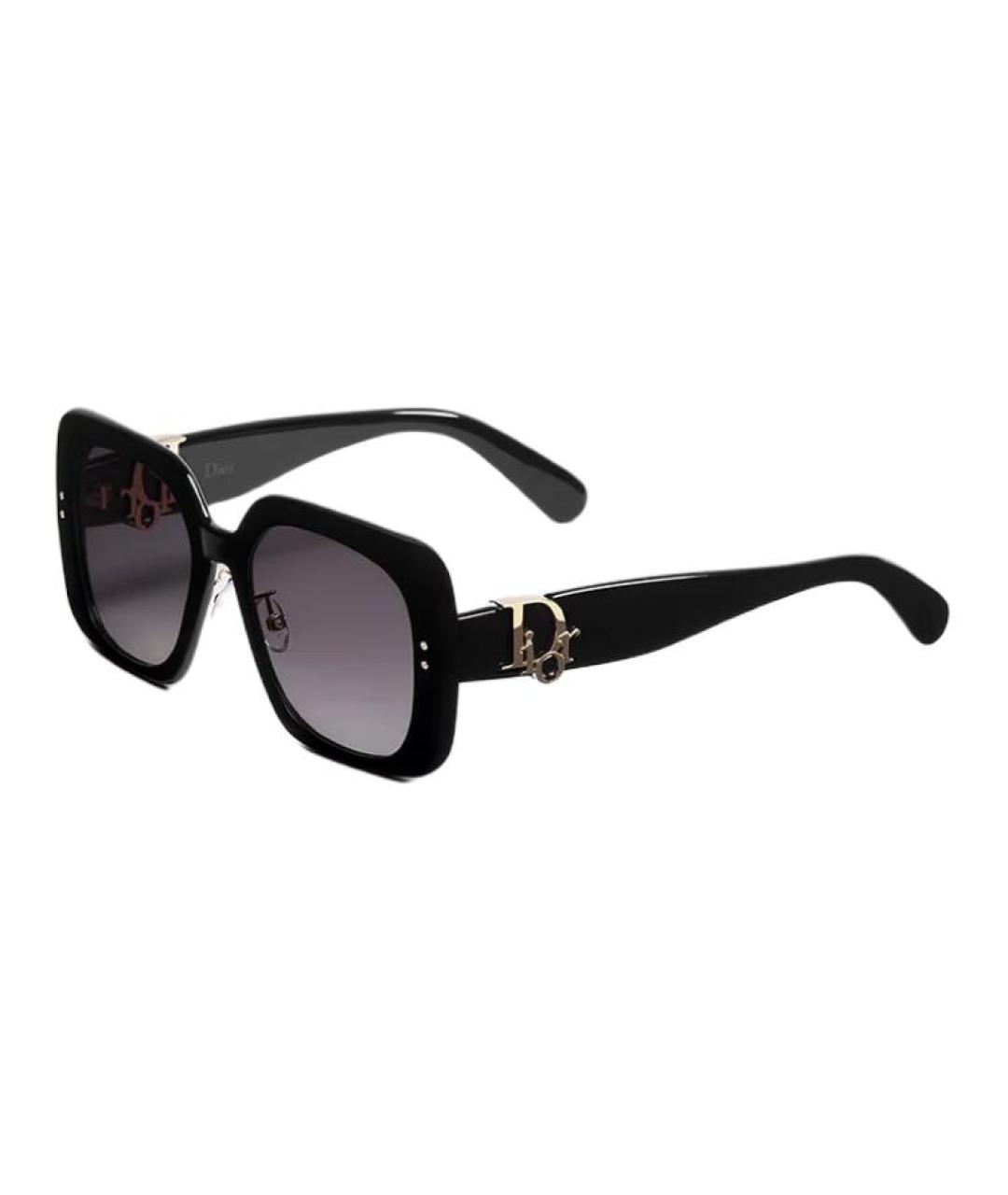 CHRISTIAN DIOR Черные пластиковые солнцезащитные очки, фото 1