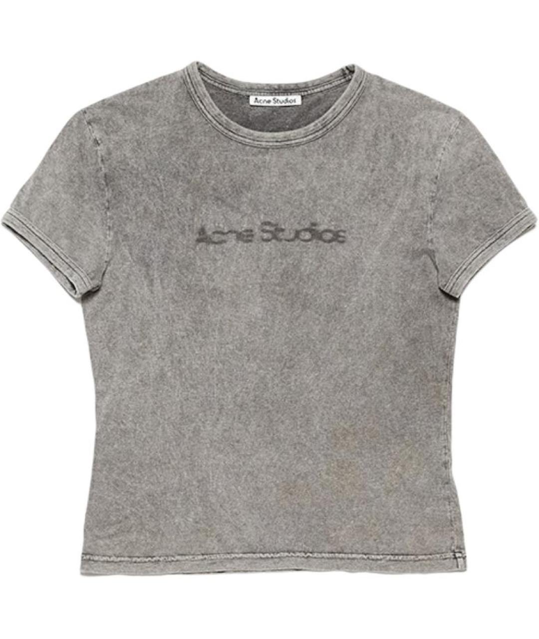 ACNE STUDIOS Серая хлопковая футболка, фото 1