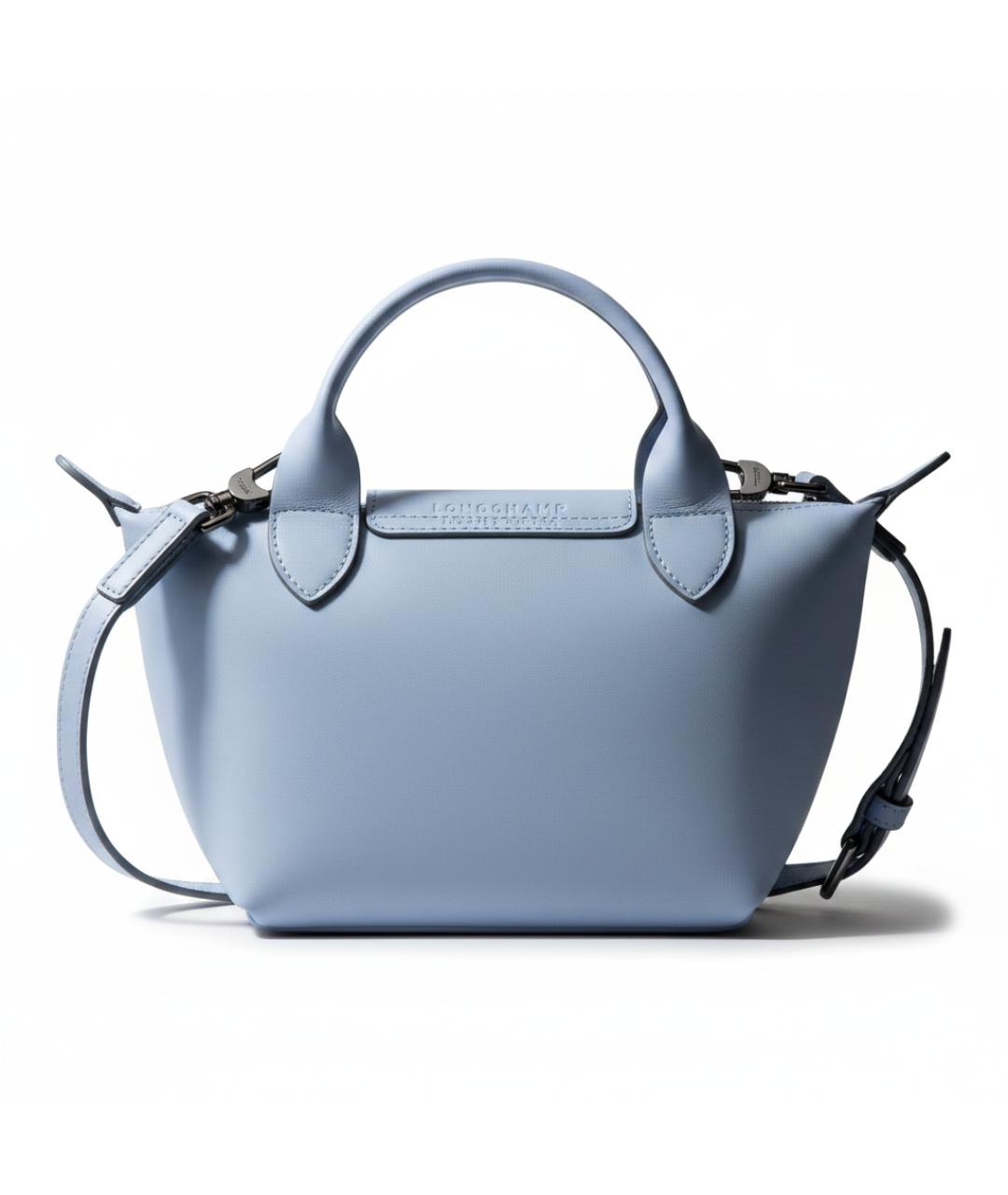 LONGCHAMP Голубая кожаная сумка через плечо, фото 3