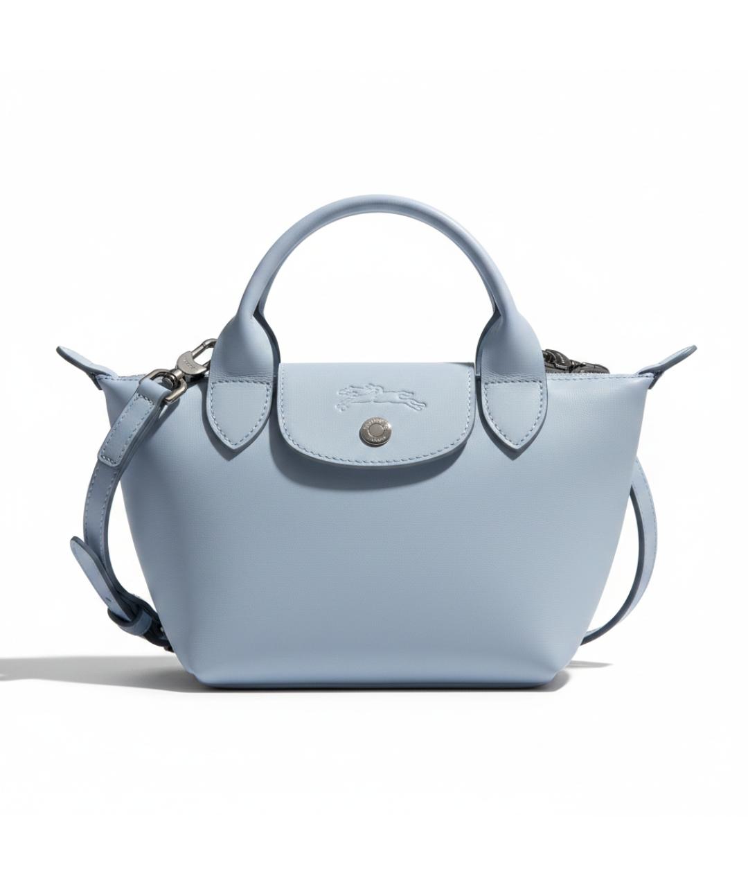 LONGCHAMP Голубая кожаная сумка через плечо, фото 6