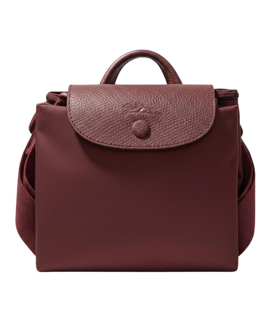 LONGCHAMP Бордовый тканевый рюкзак, фото 5