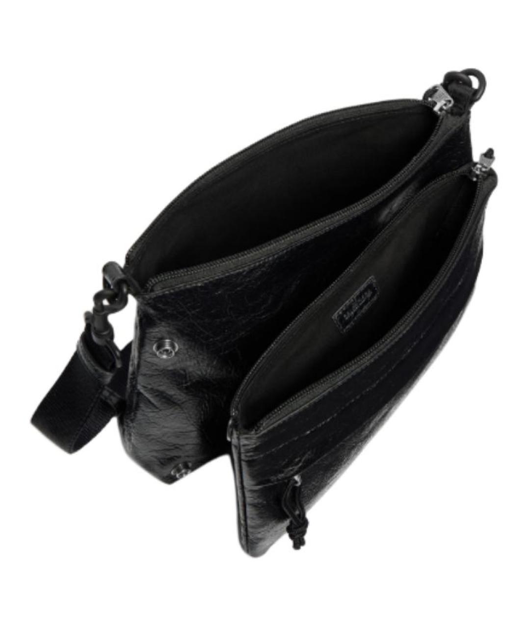 BALENCIAGA Черная кожаная сумка на плечо, фото 4