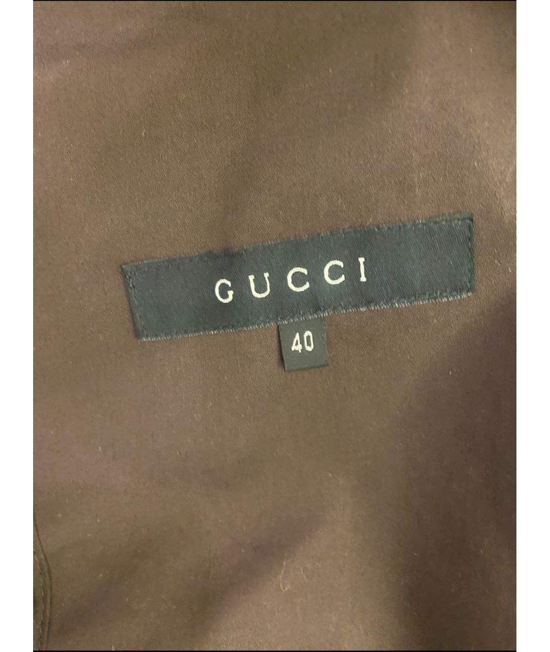 GUCCI Коричневая хлопковая куртка, фото 5