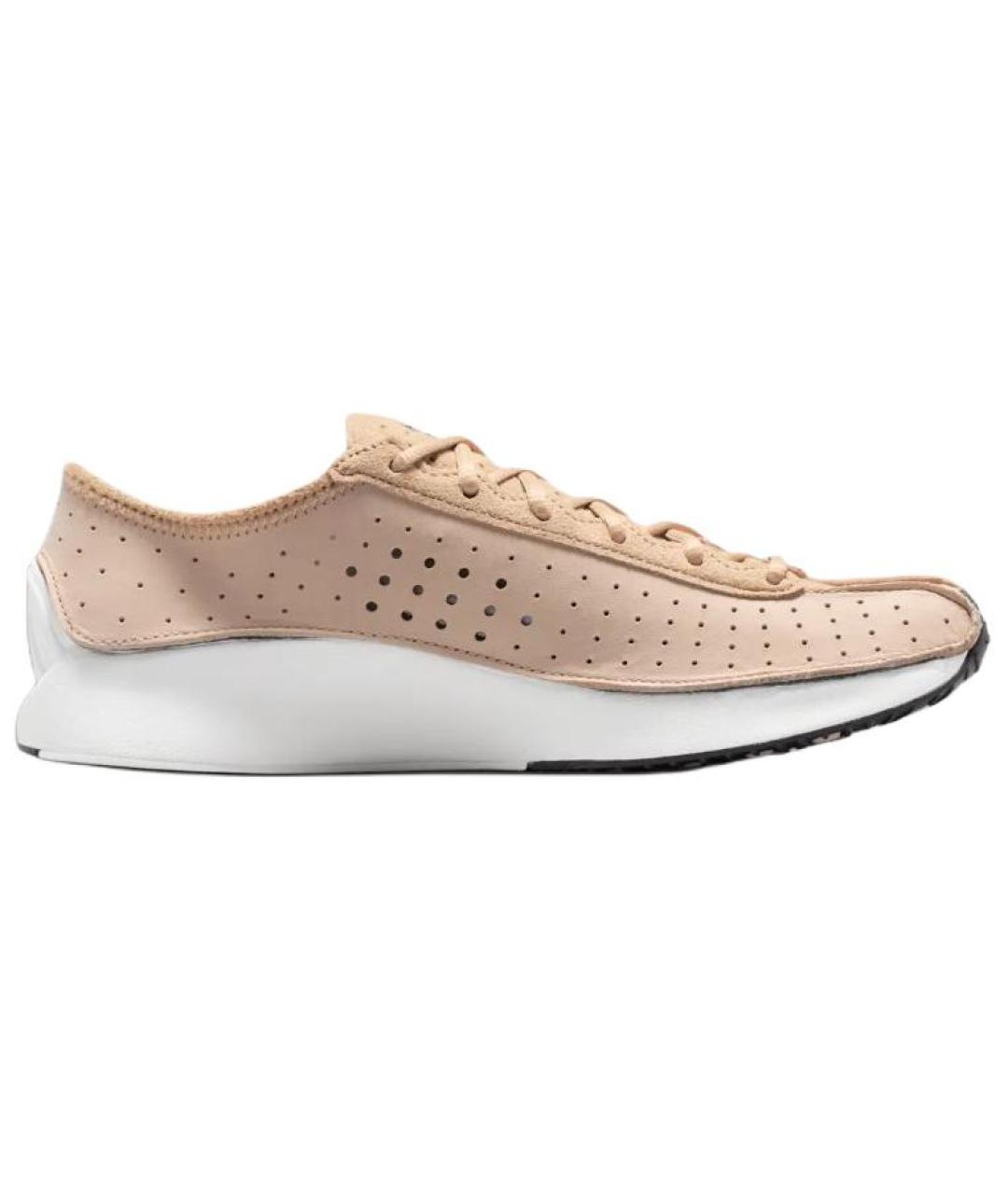 NIKE Бежевые кожаные кроссовки, фото 2