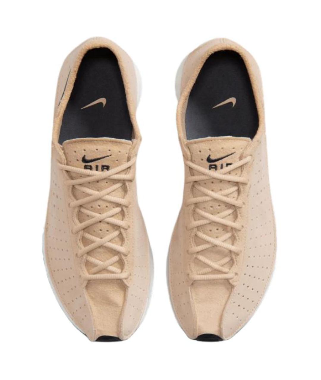 NIKE Бежевые кожаные кроссовки, фото 4