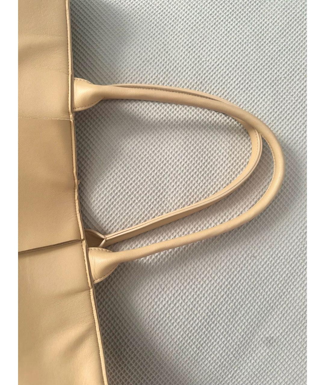 BOTTEGA VENETA Оранжевая кожаная сумка тоут, фото 5