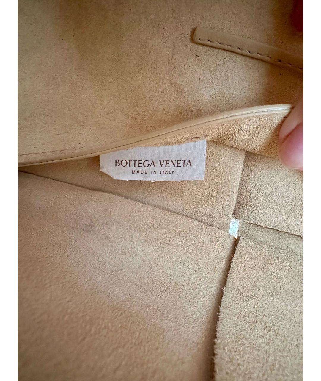BOTTEGA VENETA Оранжевая кожаная сумка тоут, фото 7
