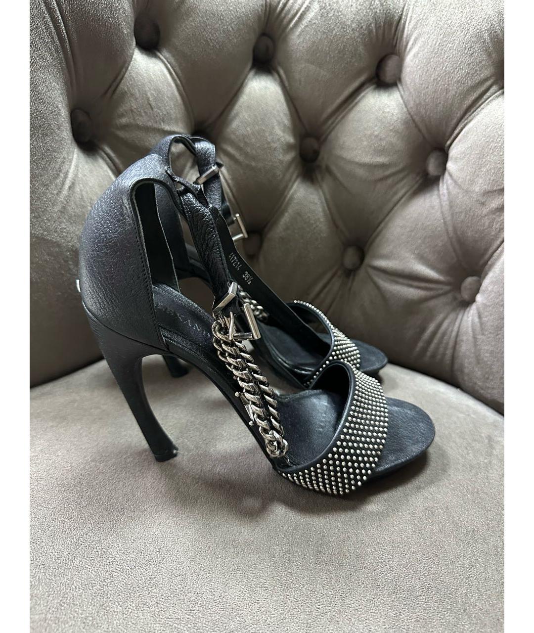 ALEXANDER MCQUEEN Черные босоножки, фото 8