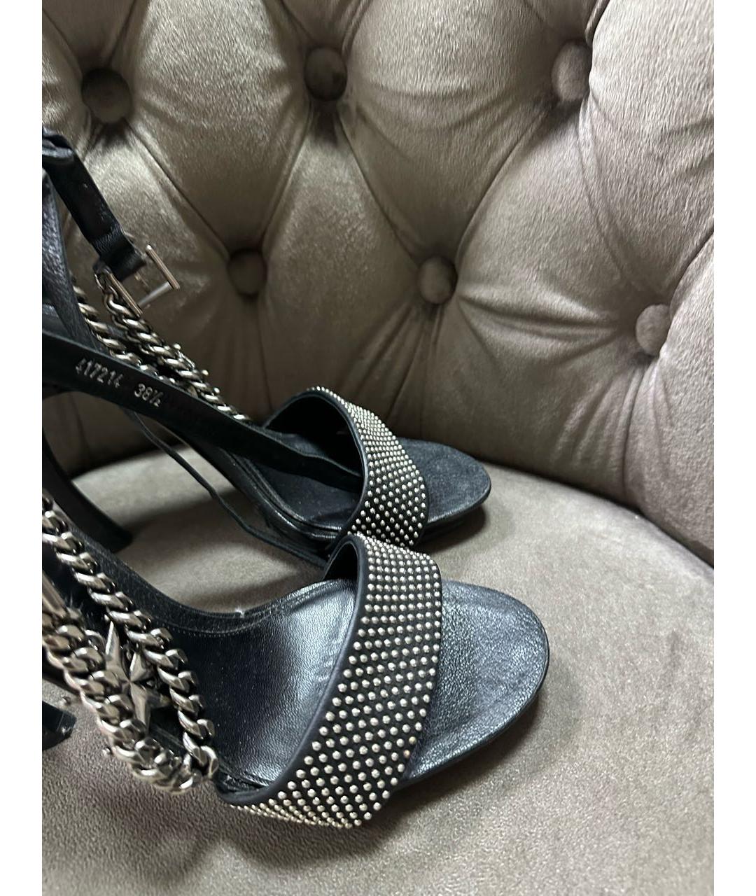 ALEXANDER MCQUEEN Черные босоножки, фото 3