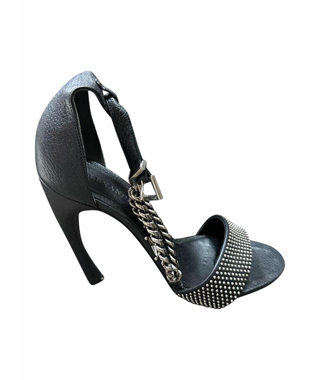 ALEXANDER MCQUEEN Черные босоножки, фото 1